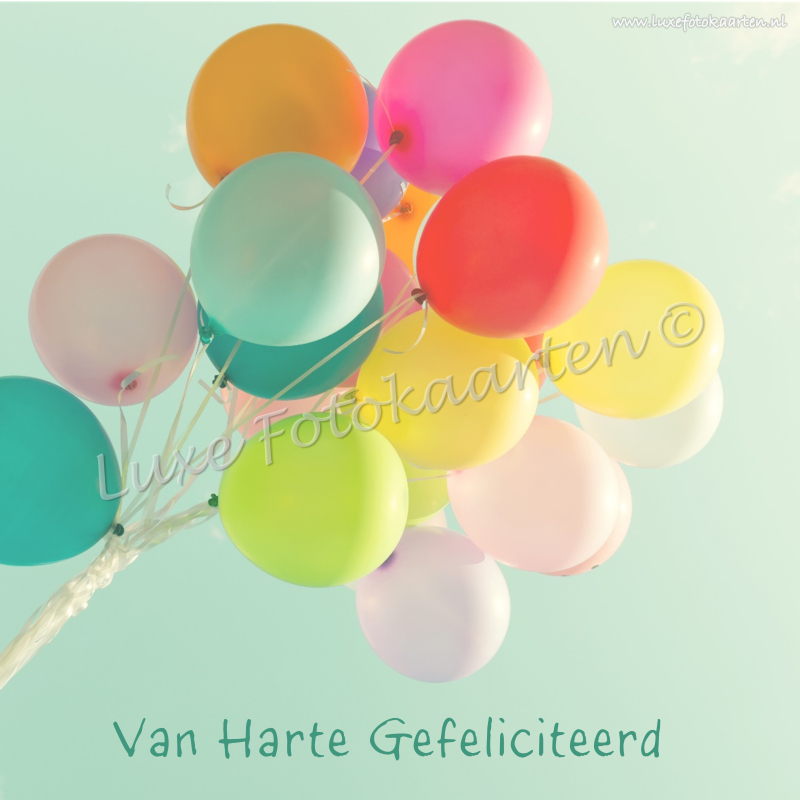 Gefeliciteerd Kind - bos balonnen